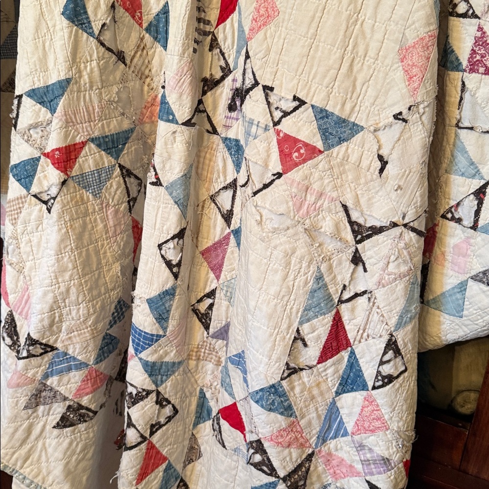 Multicolor Geometric Patterned Women's Poncho - image 5